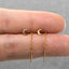 Moon Ear Threader, Stud Earring, Minimalist Style, A-ST012 NOBKG