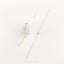 White Gem Ear Threader, Stud Earring, Minimalist Style, A-ST022 NOBKG