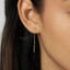Moon Ear Threader, Stud Earring, Minimalist Style, A-ST012 NOBKG