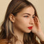 Dangle 2-Gems Tragus Stud, Threadless Flat Back Earring, Minimalist Style, A-SS892