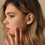 Clear Teardrop Tragus Stud, Threadless Flat Back Earring, Minimalist Style, A-SS594