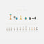 Teardrop Turquoise Tragus Stud, Threadless Flat Back Earring, Minimalist Style, A-SS596