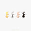 Moon Tragus Stud, Threadless Flat Back Earring, Minimalist Style, A-SS568