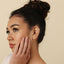 Garnet Tragus Stud, Threadless Flat Back Earring, Minimalist Style, A-SS599