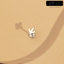 Cactus Tragus Stud, Threadless Flat Back Earring, Minimalist Style, A-SS918