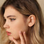 Square Stone Tragus Stud, Threadless Flat Back Earring, Minimalist Style, A-SS556