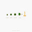 Emerald Tragus Stud, Threadless Flat Back Earring, Minimalist Style, A-SS509