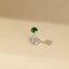 Emerald Tragus Stud, Threadless Flat Back Earring, Minimalist Style, A-SS509