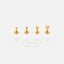 Golden Citrine Tragus Stud, Threadless Flat Back Earring, Minimalist Style, A-SS627