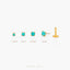Turquoise Tragus Stud, Threadless Flat Back Earring, Minimalist Style, A-SS513