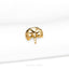 a close up of a gold brooch on a white cloth