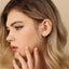 Emerald Flower Tragus Stud, Threadless Flat Back Earring, Minimalist Style, A-SS550