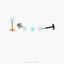 Opal Ball Tragus Stud, Threadless Flat Back Earring, Minimalist Style, A-SS587