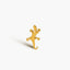 a gold lizard ring on a white background