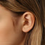 2 Beads Tragus Stud, Threadless Flat Back Earring, Minimalist Style, A-SS592