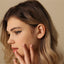 Teardrop Emerald Tragus Stud, Threadless Flat Back Earring, Minimalist Style, A-SS595