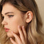 Square Emerald Tragus Stud, Threadless Flat Back Earring, Minimalist Style, A-SS557