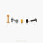 Rectangle Tragus Stud, Threadless Flat Back Earring, Minimalist Style, A-SS591