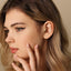 Emerald Flower Tragus Stud, Threadless Flat Back Earring, Minimalist Style, A-SS572