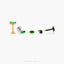 Emerald Marquise Tragus Stud, Threadless Flat Back Earring, Minimalist Style, A-SS582