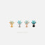 Opal Lily Tragus Stud, Threadless Flat Back Earring, Minimalist Style, A-SS559