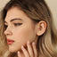 Black Stone Tragus Stud, Threadless Flat Back Earring, Minimalist Style, A-SS521
