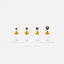 Black Stone Tragus Stud, Threadless Flat Back Earring, Minimalist Style, A-SS521