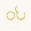Triple Opal Daith Hoop, Clicker Earring, Minimalist Style, A-SH660 SH661