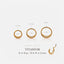 Split Double Daith Hoop, Clicker Earring, Minimalist Style, A-SH528 SH529 SH530 SH531 SH532