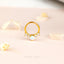 Opal White Daith Hoop, Clicker Earring, Minimalist Style, A-SH630 SH631