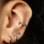 Emerald Gemstones Conch Hoop, Cartilage Earring, Minimalist Style, A-SH173 SH174 SH175