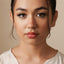 Teardrop Emerald Lip Stud, Threadless Flat Back, Minimalist Style, A-SS595