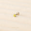 Peridot Stone Lip Stud, Threadless Flat Back, Minimalist Style, A-SS619