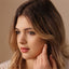 White Baguette Lip Stud, Threadless Flat Back, Minimalist Style, A-SS900