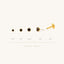 Black Stone Lip Stud, Threadless Flat Back, Minimalist Style, A-SS521