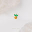 Emerald 3-Leaf Lip Stud, Threadless Flat Back, Minimalist Style, A-SS550