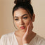 Emerald 3-Leaf Lip Stud, Threadless Flat Back, Minimalist Style, A-SS550