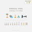 Turquoise Flower Lip Stud, Threadless Flat Back, Minimalist Style, A-SS570