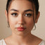 Turquoise Flower Lip Stud, Threadless Flat Back, Minimalist Style, A-SS570