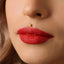 A close-up of a person's face, focusing on their lips and nose.