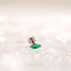 Emerald Marquise Nose Stud, Threadless Flat Back, Minimalist Style, A-SS582