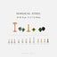 Square Emerald Nose Stud, Threadless Flat Back, Minimalist Style, A-SS557