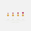 Ruby Stone Nose Stud, Threadless Flat Back, Minimalist Style, A-SS615
