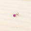 Ruby Stone Nose Stud, Threadless Flat Back, Minimalist Style, A-SS615
