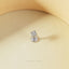 Square Nose Stud, Threadless Flat Back, Minimalist Style, A-SS899