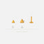 Triangle Nose Stud, Threadless Flat Back, Minimalist Style, A-SS729