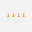 Golden Citrine Nose Stud, Threadless Flat Back, Minimalist Style, A-SS627