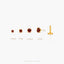 Garnet Nose Stud, Threadless Flat Back, Minimalist Style, A-SS599