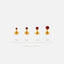 Garnet Nose Stud, Threadless Flat Back, Minimalist Style, A-SS599