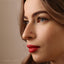Garnet Nose Stud, Threadless Flat Back, Minimalist Style, A-SS599